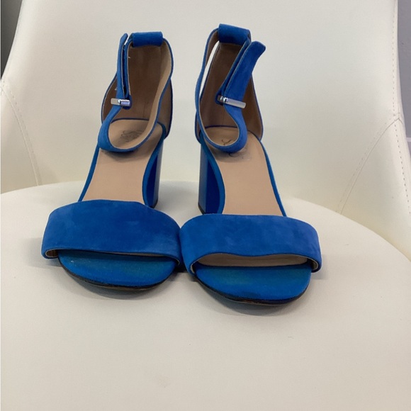 Franco Sarto Blue heels with wrap ankle Size 9 - Picture 8 of 9